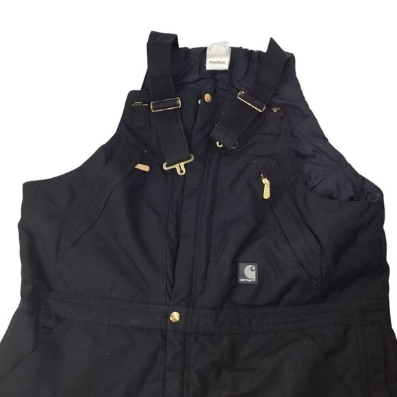 Carhartt Extremes Yukon Artic R33 Insulated Quilted Bib Overalls 40 X 34 Black - Picture 6 of 9